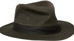 Cheavlier Bush Waxed Cotton Hat hattu, Leather Brown