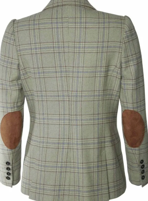 Chevalier Advie Tweed Blazer naisille, Willow Green Checked