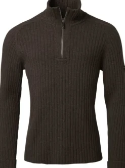 Chevalier Antony Half Zip Wool Pullover neulepaita, Antler Brown