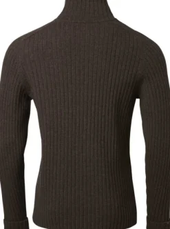 Chevalier Antony Half Zip Wool Pullover neulepaita, Antler Brown