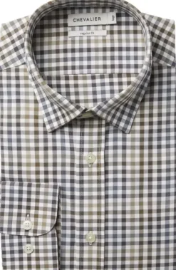 Chevalier Belmont Regular Fit Shirt Men Leather Brown