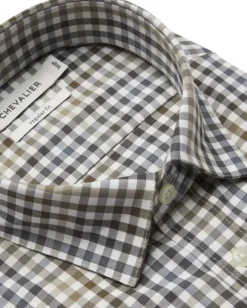 Chevalier Belmont Regular Fit Shirt Men Leather Brown