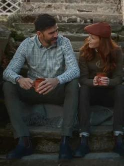 Chevalier Belmont Regular Fit Shirt Men Leather Brown