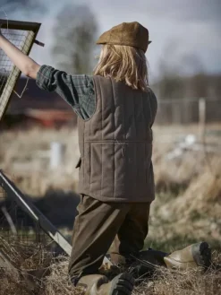 Chevalier Calf Padded Vest Junior Leather lasten topattu liivi, ruskea