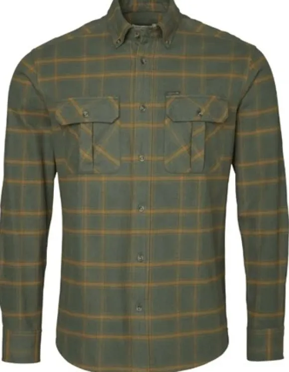 Chevalier Hawk Flannel Shirt Men flanellipaita, Leaf Green