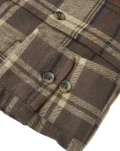 Chevalier Heron Flannel Shirt paita, Soil Brown Checked