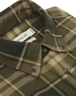 Chevalier Heron Flannel Shirt paita, Evergreen Checked