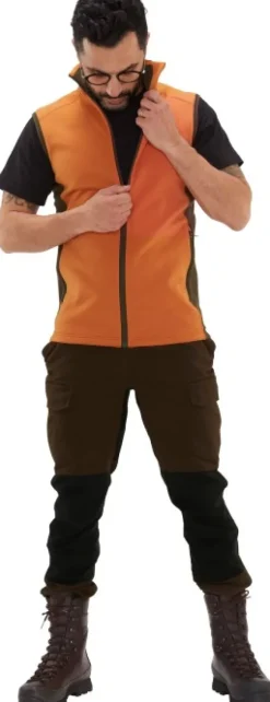 Chevalier Lenzie Fleece Vest Orange/Brown