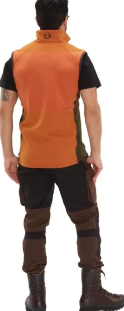 Chevalier Lenzie Fleece Vest Orange/Brown