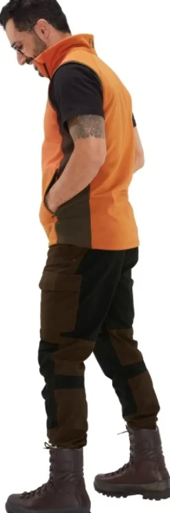 Chevalier Lenzie Fleece Vest Orange/Brown