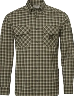 Chevalier M's Creek Shooting Fit Coolmax Shirt Mink Brown Checked