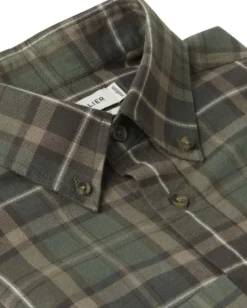 Chevalier M's Teal Light Flannel Shirt Hemlock Green Checked