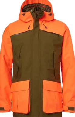 Chevalier Noux -metsästyspuku, vihreä-oranssi