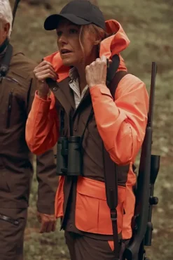 Chevalier Noux naisten metsästyspuku, vihreä-oranssi