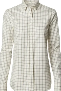 Chevalier Sheppey -kauluspaita naisille, kermanvalkoinen/ruutu