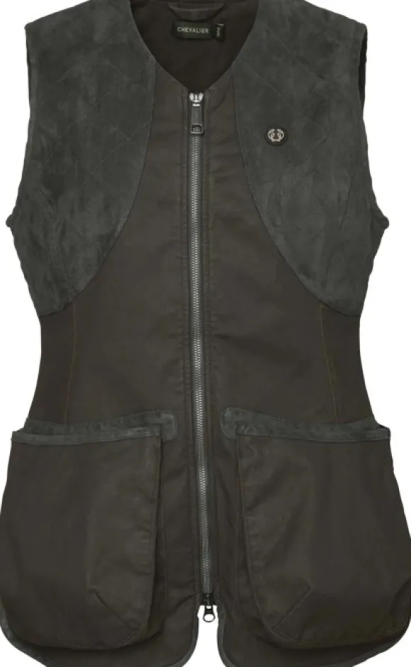 Chevalier Vintage Dogsport koiranohjaajan liivi naisille, Leather Brown