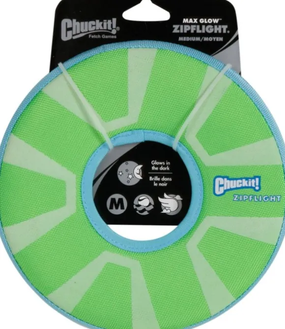 Chuckit! Max Glow Zipflight itsevalaiseva koiranlelu, Medium