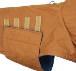 Cloud7 Dog Coat Brooklyn Waxed Cotton koiran talvitakki, koot 6-9, Curry