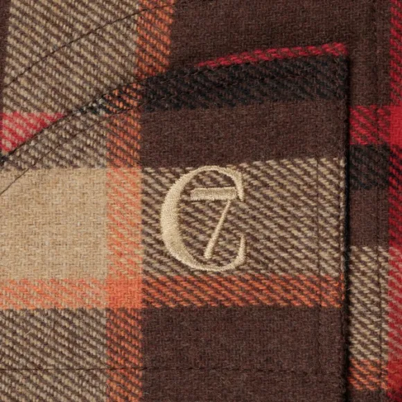 Cloud7 Dog Rain Coat Glasgow Plaid koiran takki, koot 6-8, Orange