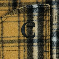 Cloud7 Dog Rain Coat Glasgow Plaid koiran takki, koko 6, Yellow