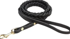 Cloud7 Leash Central Park koiran talutushihna, L, Black Gold Braided