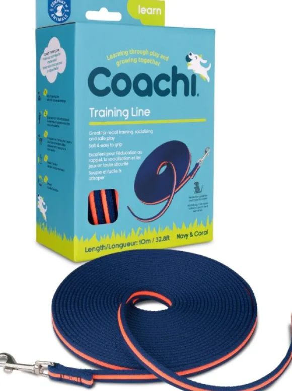 Coachi Training Line koulutus- ja jälkiliina, 10m, tummansininen/oranssi