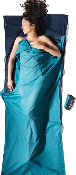 Cocoon TravelSheet Egyptian Cotton -makuupussilakana, sininen