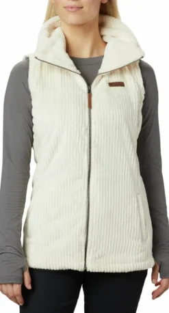 Columbia Fire Side Sherpa Vest naisten fleeceliivi, Chalk Stripe