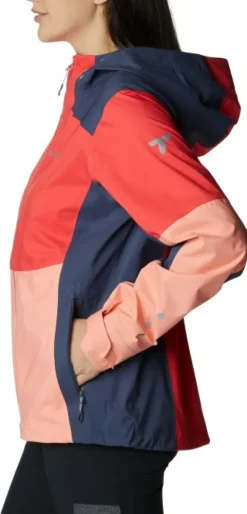 Columbia Titan Pass 2.5L Shell naisten kuoritakki, Red Hibiscus