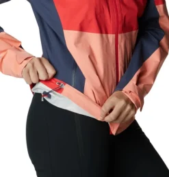 Columbia Titan Pass 2.5L Shell naisten kuoritakki, Red Hibiscus