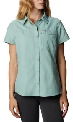 Columbia W's Silver Ridge 2.0 Short Sleeve kauluspaita, sinivihreä