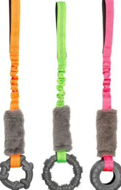 Companion Bungee Tug Toy with TPR Ring vetolelu renkaalla