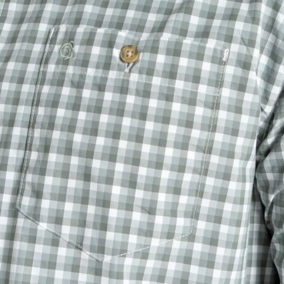 Craghoppers M's NosiLife Nuoro Check Long Sleeved Shirt Lichen Green / Ecru Check