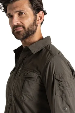 Craghoppers NosiLife Adventure LS Shirt III paita, Woodland Green