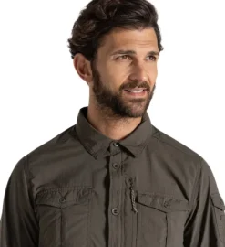 Craghoppers NosiLife Adventure LS Shirt III paita, Woodland Green
