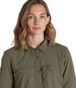 Craghoppers NosiLife Adventure LS Shirt III naisten paita, Wild Olive