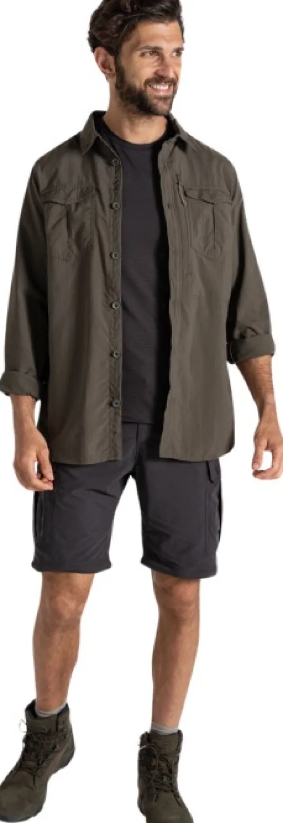 Craghoppers NosiLife Convertible Cargo katkolahjehousut, musta