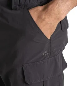Craghoppers NosiLife Convertible Cargo katkolahjehousut, musta