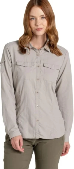 Craghoppers W's NosiLife Adventure Long Sleeved Shirt III Soft Mushroom
