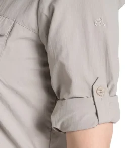 Craghoppers W's NosiLife Adventure Long Sleeved Shirt III Soft Mushroom