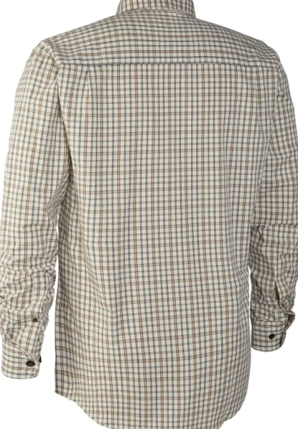 Deerhunter Henry Shirt kauluspaita, vaaleabeige/vihreä