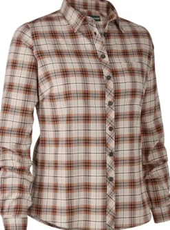 Deerhunter Lady Louisa Shirt naisten kauluspaita, vaaleabeige/oranssi