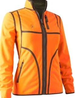 Deerhunter Lady Pam Bonded Fleece Jacket naisten fleecetakki, Reversible Orange