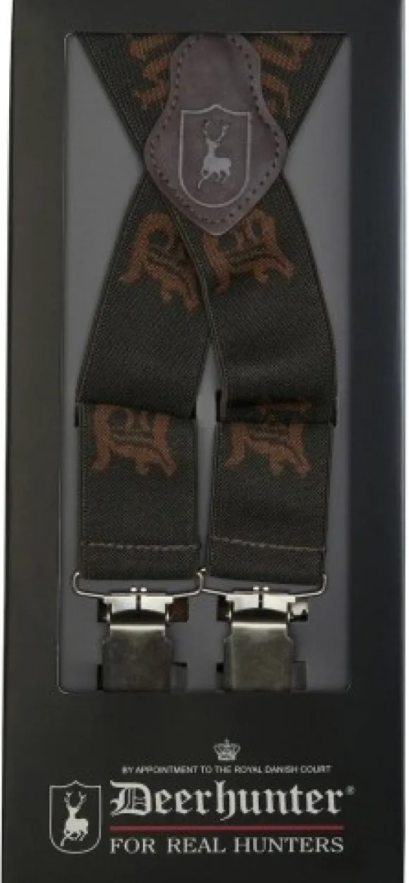 Deerhunter Logo Braces with Clips - 120 cm Art green