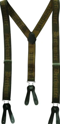 Deerhunter Logo henkselit nappikiinnityksellä, 130 cm, vihreä