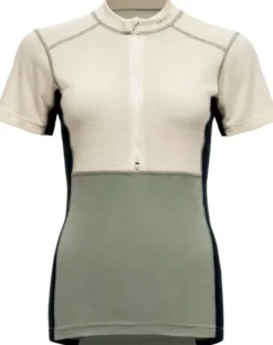 Devold Lauparen Merino 190 Zip Tee Woman Raw White/Fog/Ink