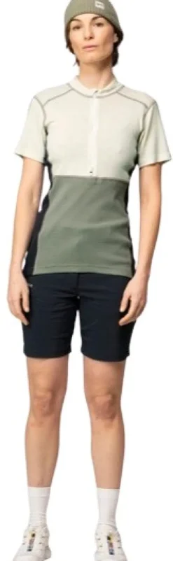 Devold Lauparen Merino 190 Zip Tee Woman Raw White/Fog/Ink