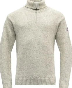 Devold Nansen Sweater Zip Neck Unisex Grey Melange