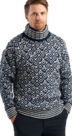 Devold Svalbard Wool High Neck villapaita, unisex, musta/valkoinen