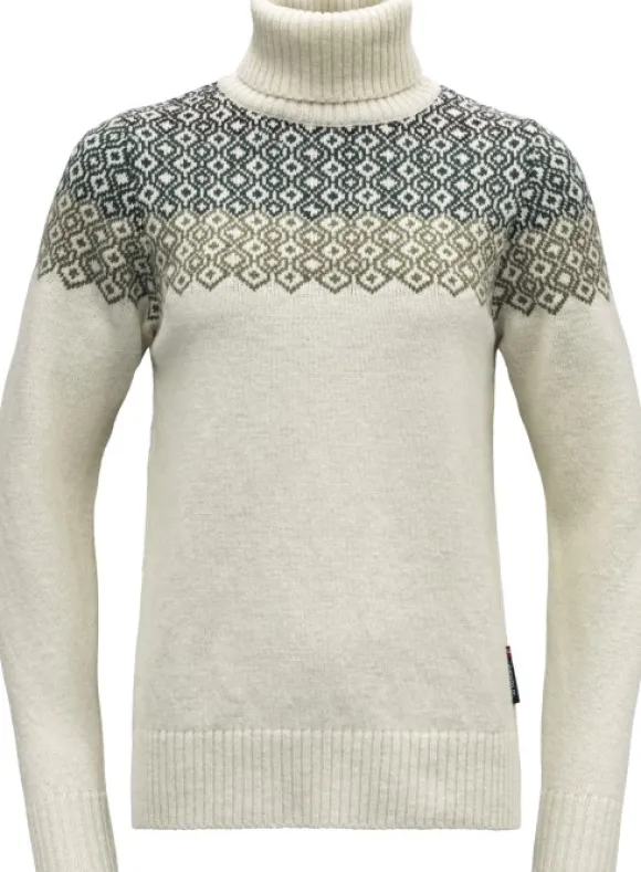Devold Syvde Wool High Neck villapaita, valkoinen